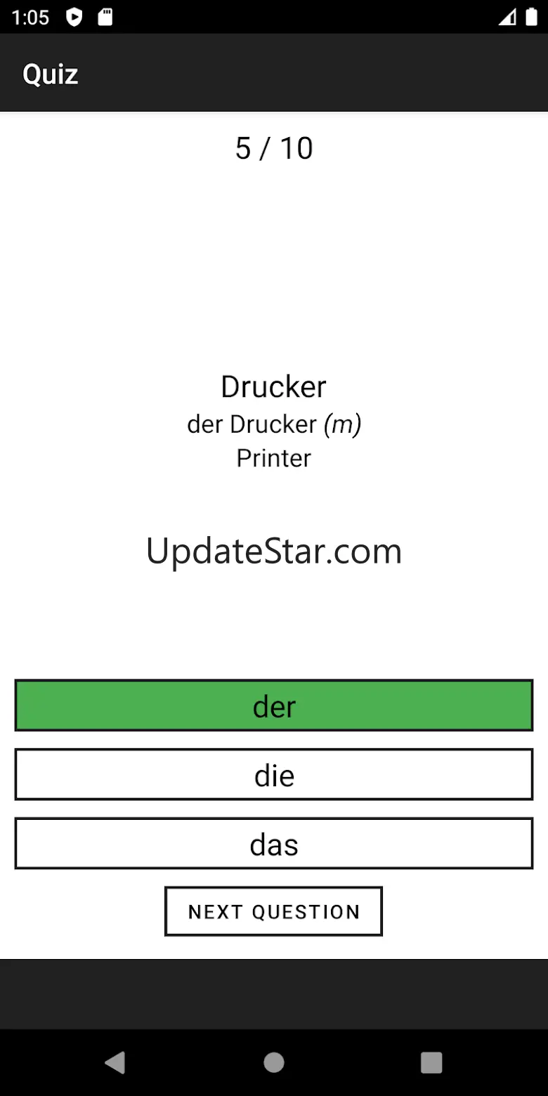 German Article Quiz 1.15