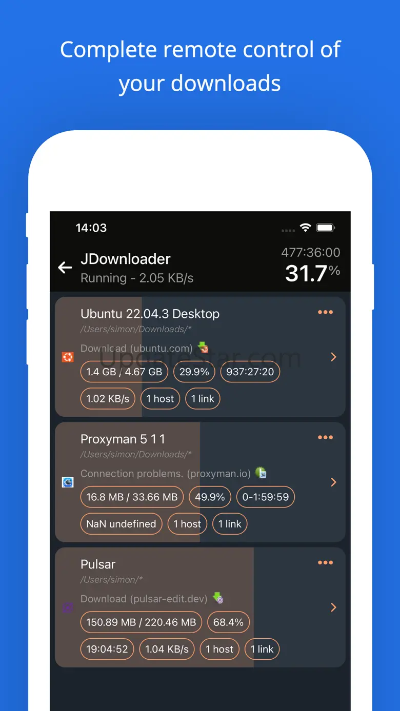 MyJDownloader Remote 2.1.5