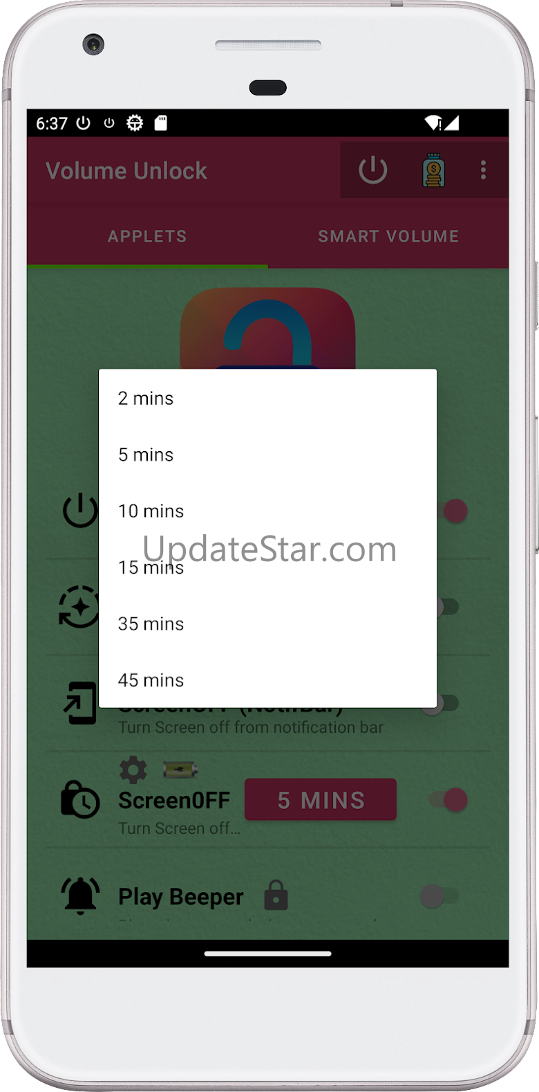 Volume Unlock, 'power button!" R.v52:free_beta