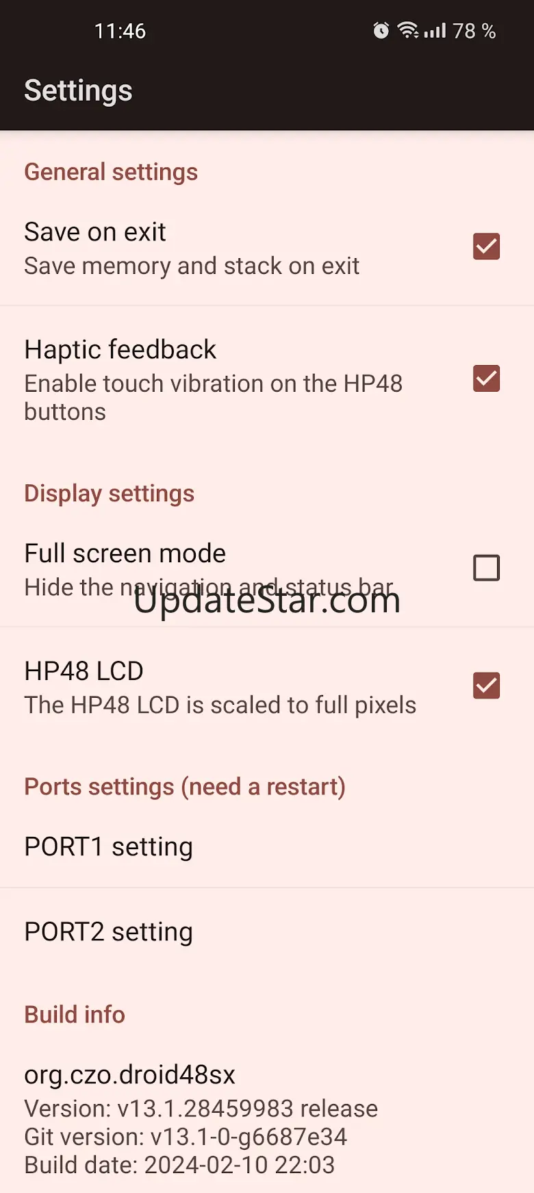 48sx, a vintage RPN calculator v13.1