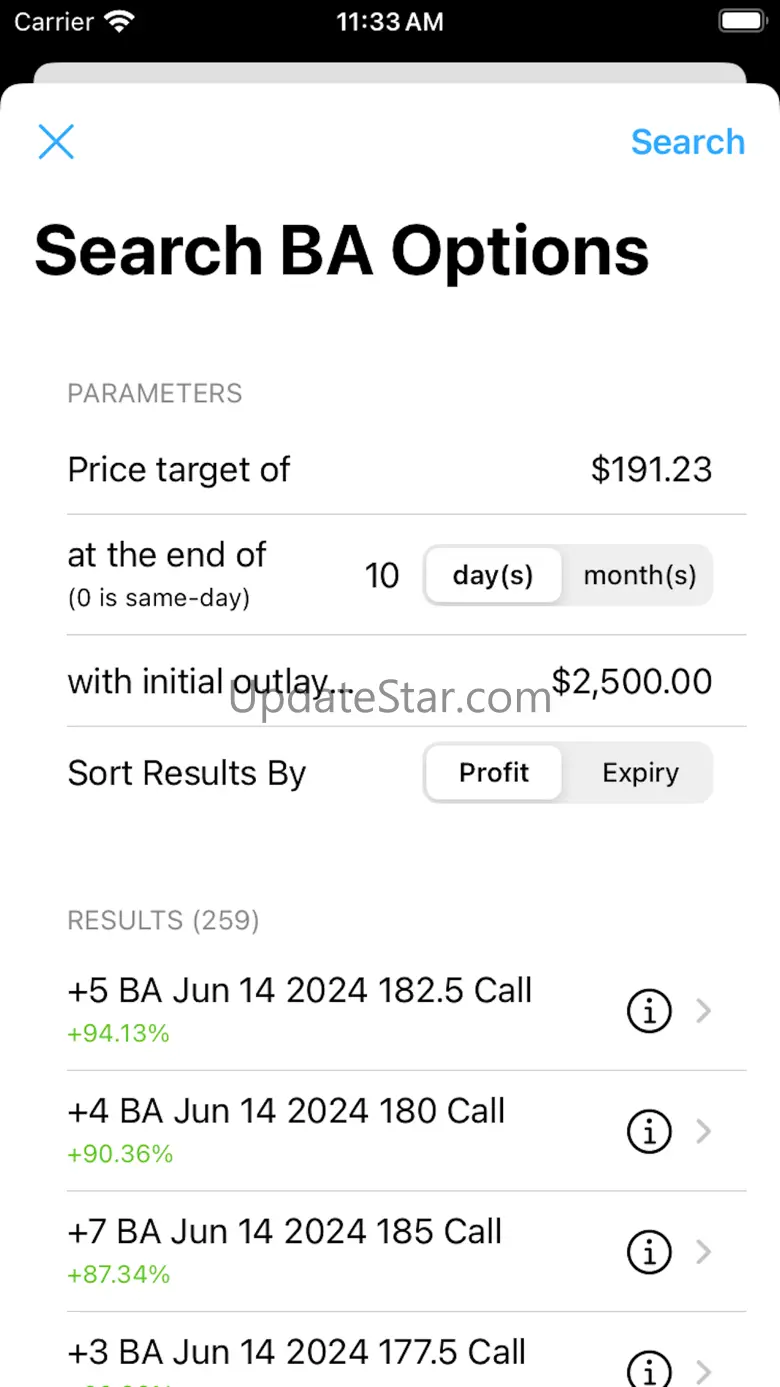 Options Profit Calculator 10.6.9