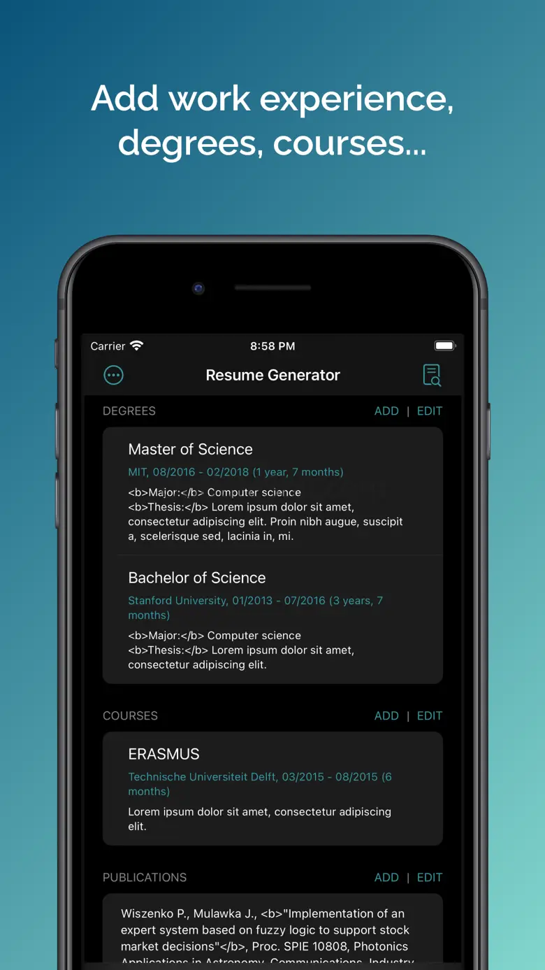 Unique Resume 4.1