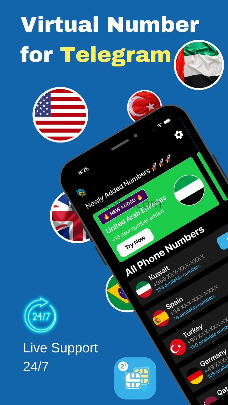 Virtual Number for Telegram ' 1.4