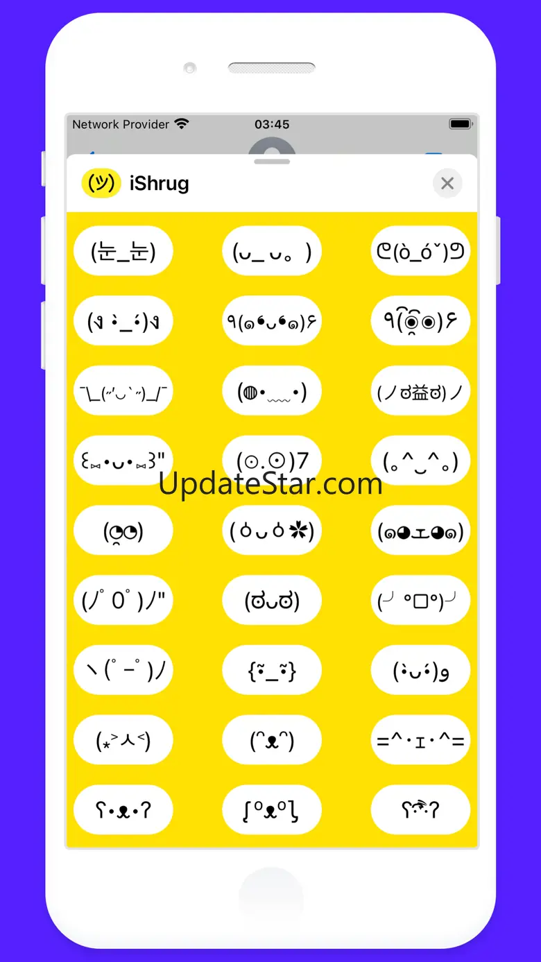 iShrug: Kaomoji and ASCII Art 2.6