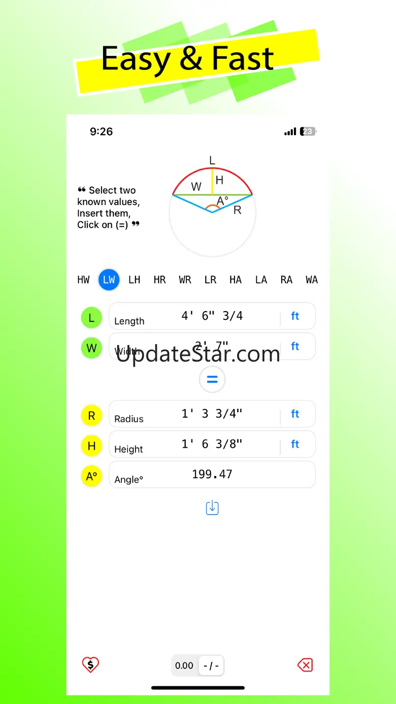 Arc+ Calculator 12