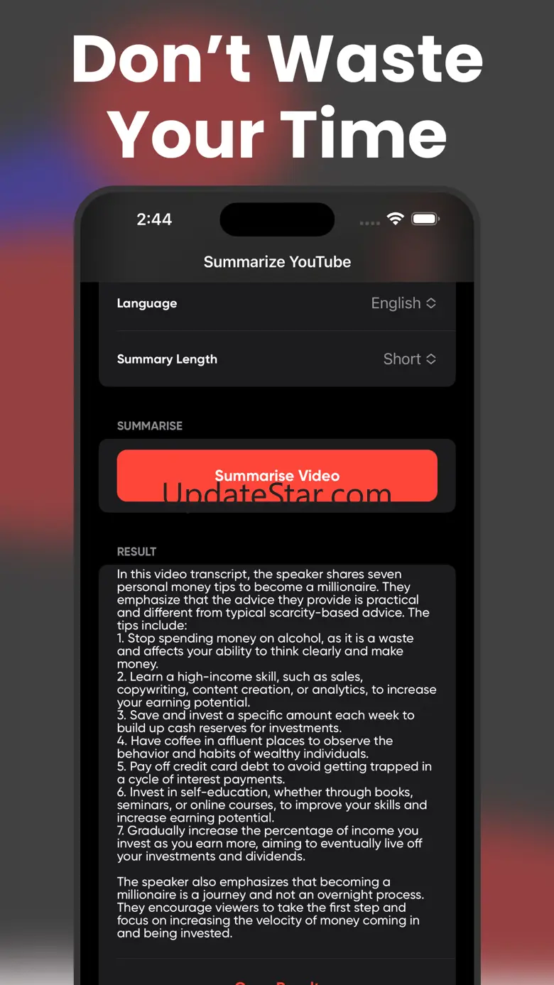 Summarizer for YouTube 1.5