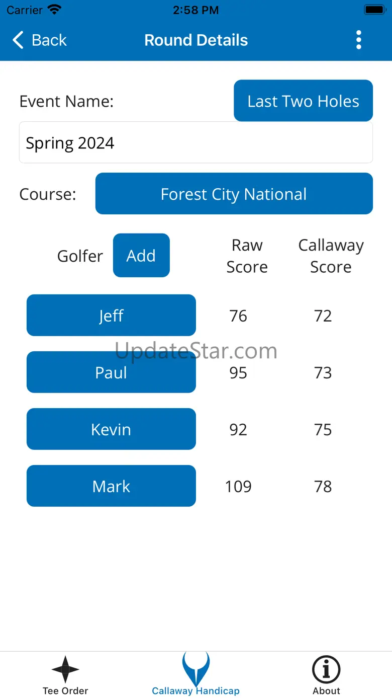 Cruncher: Callaway Handicap 5.0.5