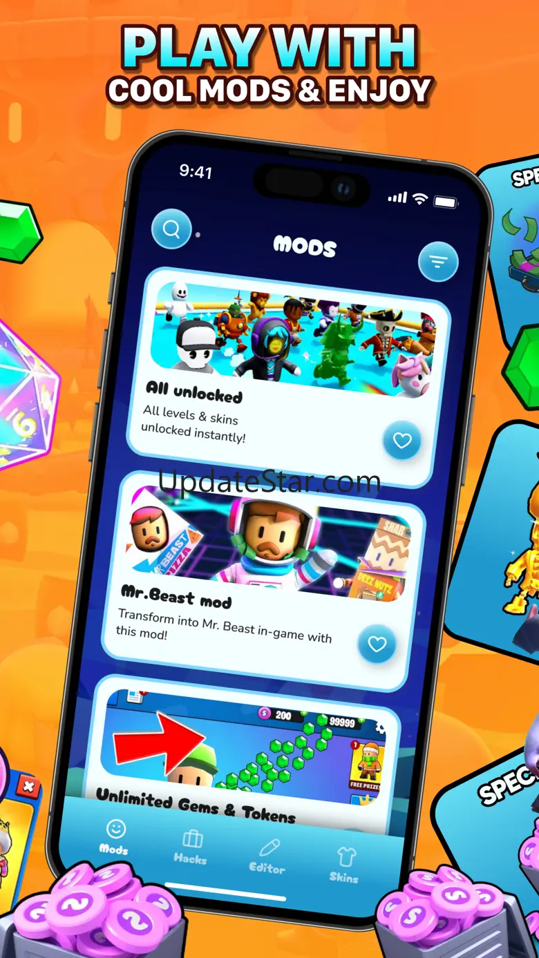 Mods, Codes for Stumble Guys 2.1