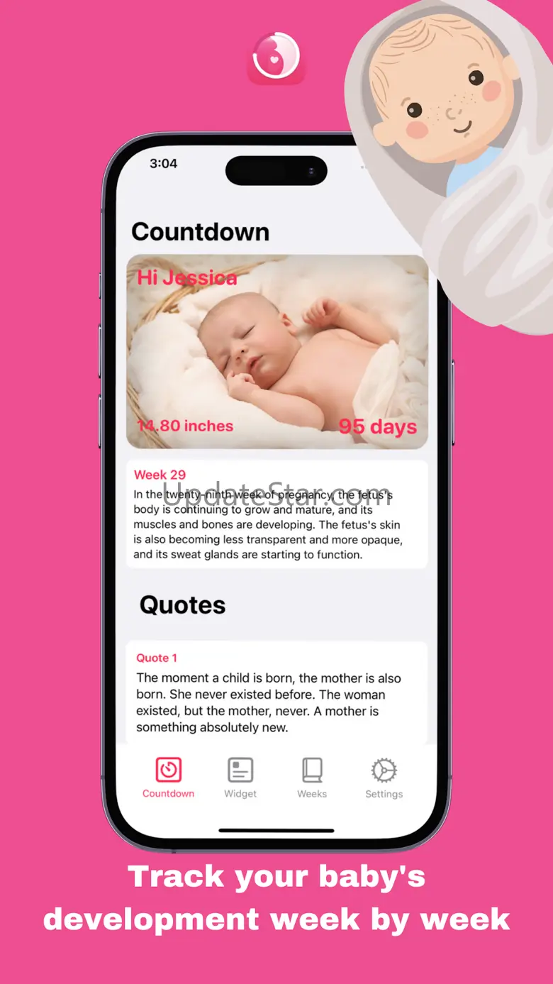 Baby Countdown Due Date Track 1.31.1