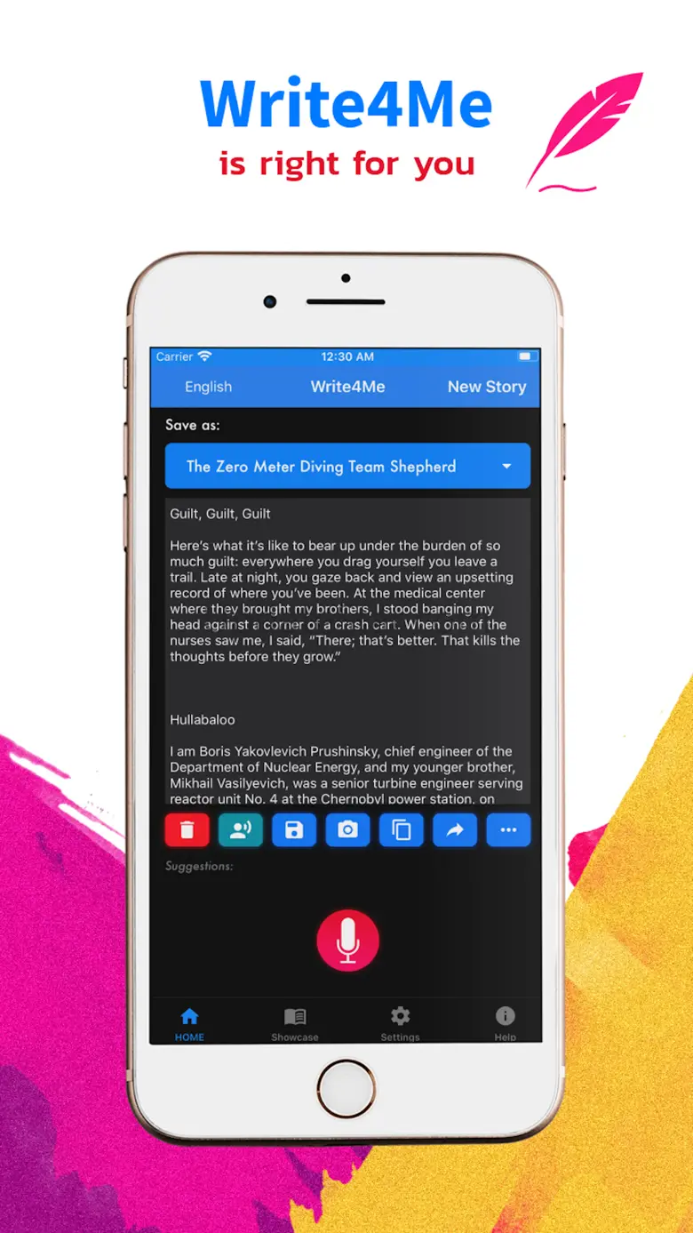 Write4Me - Voice Text Story AI 34