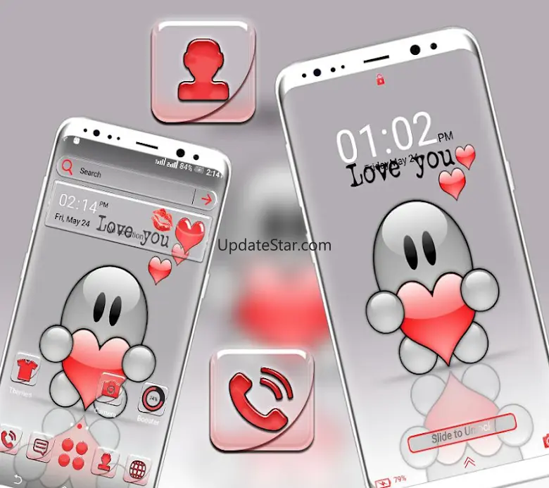 Cute Love You Launcher Theme 2.9