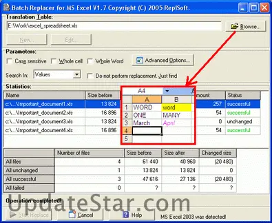 Batch Replacer for MS Excel 2.5