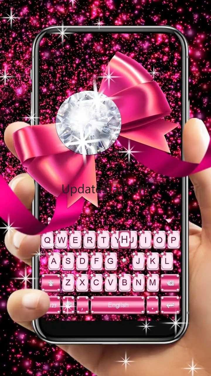 Diamond Butterfly Pink Keyboar