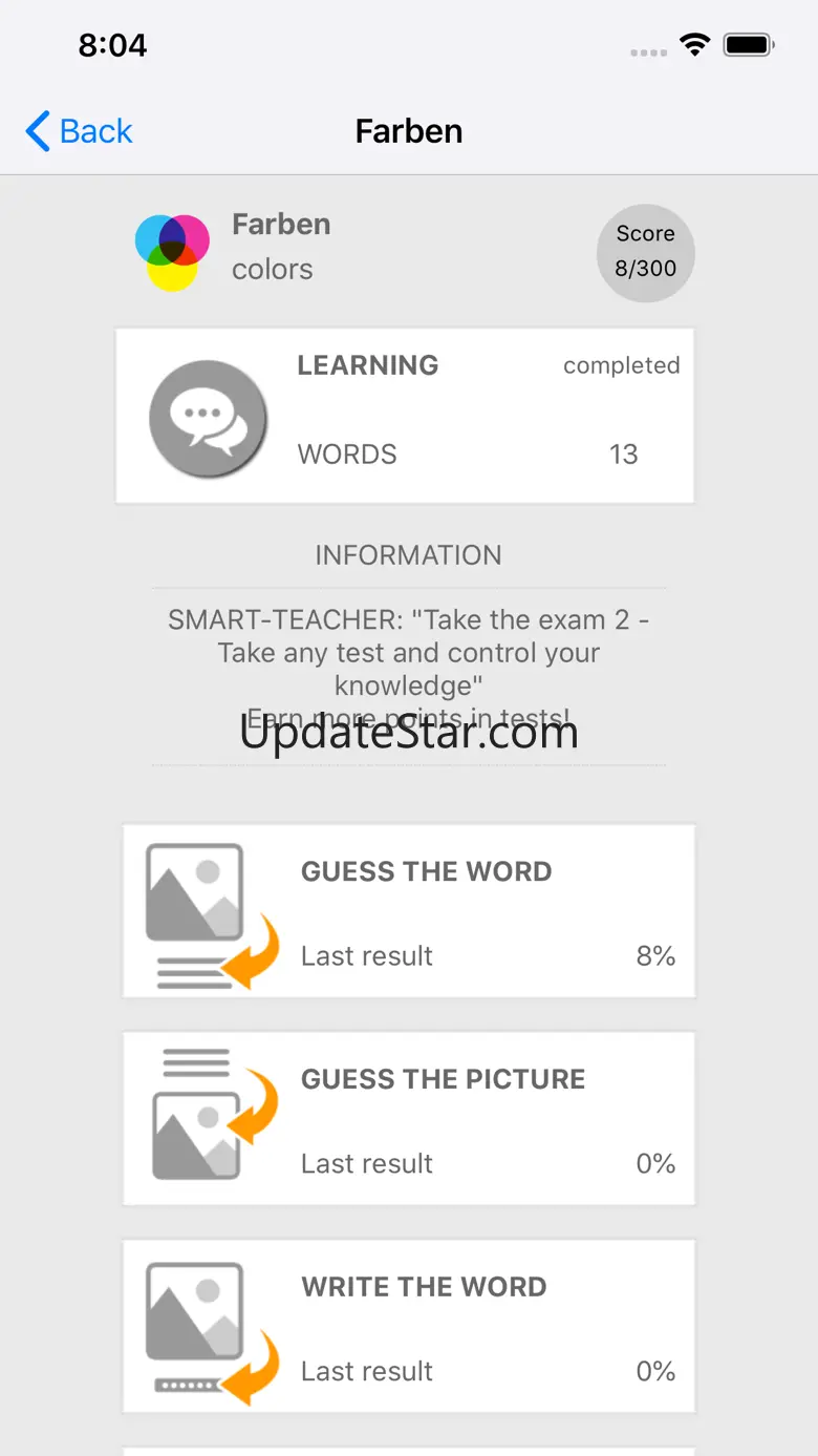 Learn German words with ST 1.7.9
