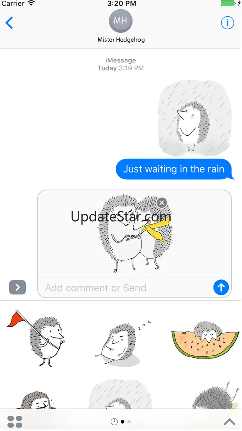 Mr. Hedgehog Animated Stickers 2.1