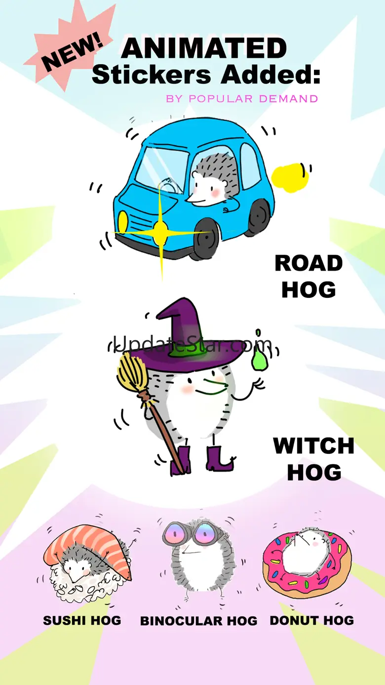 Mr. Hedgehog Animated Stickers 2.1