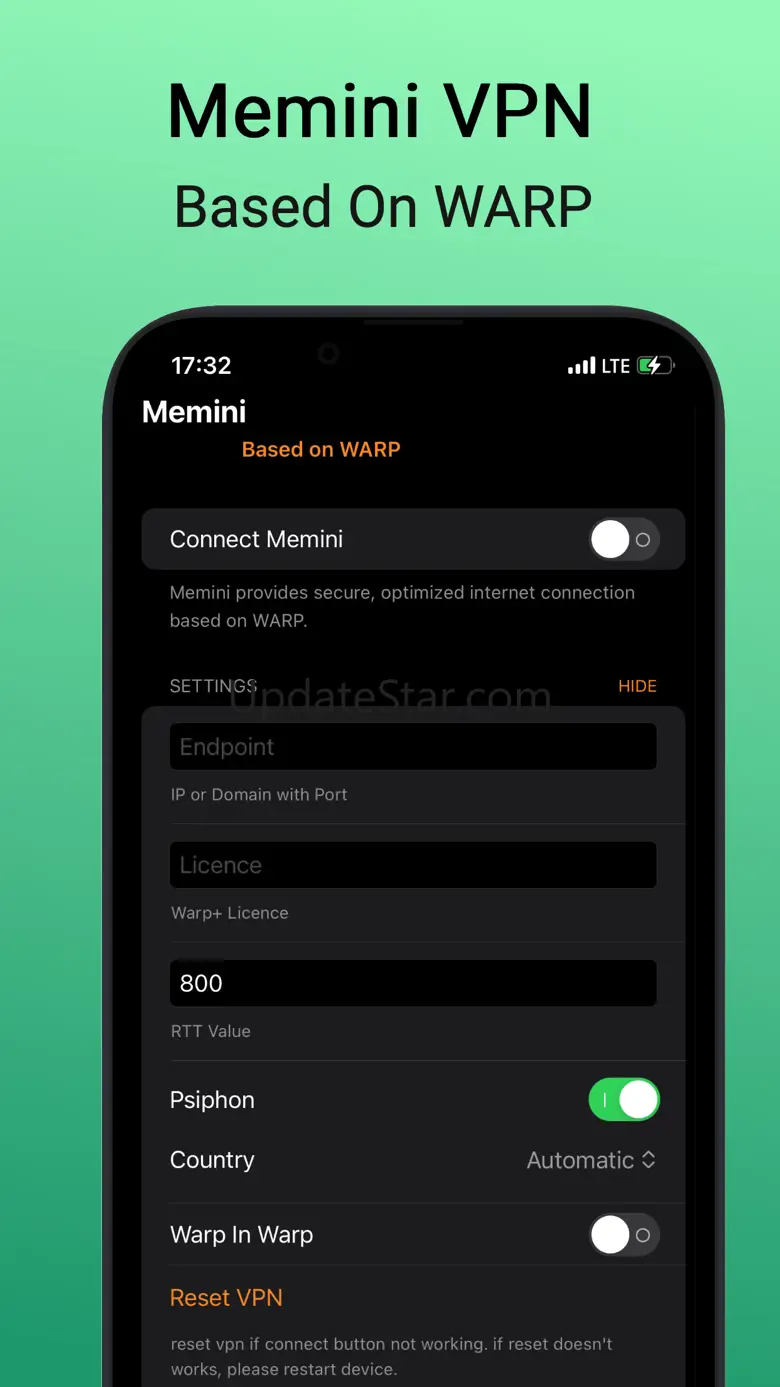 Memini VPN: Warp 1.4