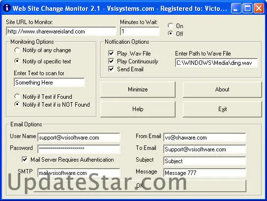Web Page Change Monitor 2.1