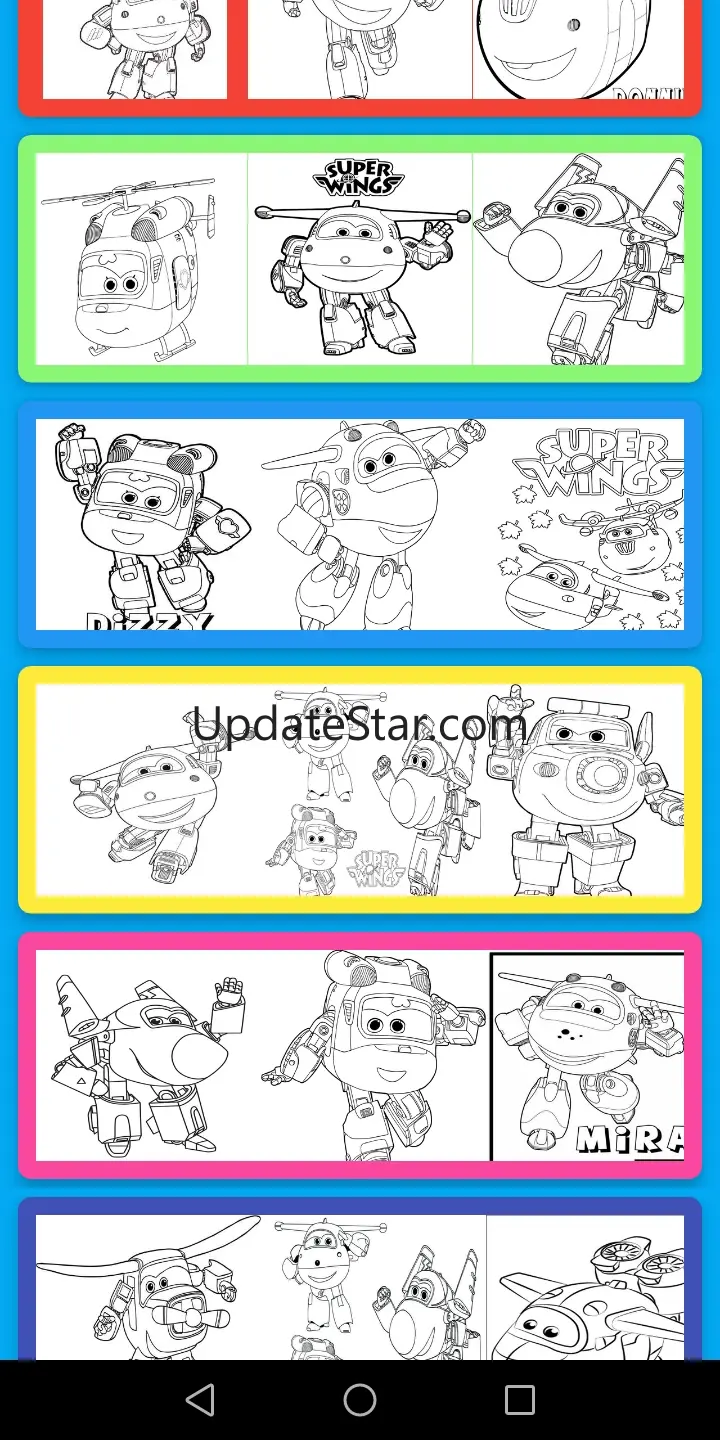 Super - Wings Coloring Cartoon
