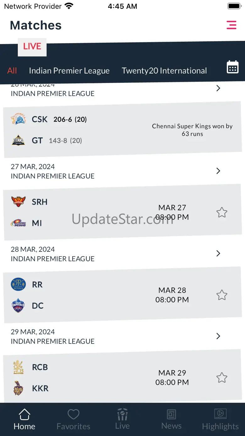 FirstCric - Live Score 1.0