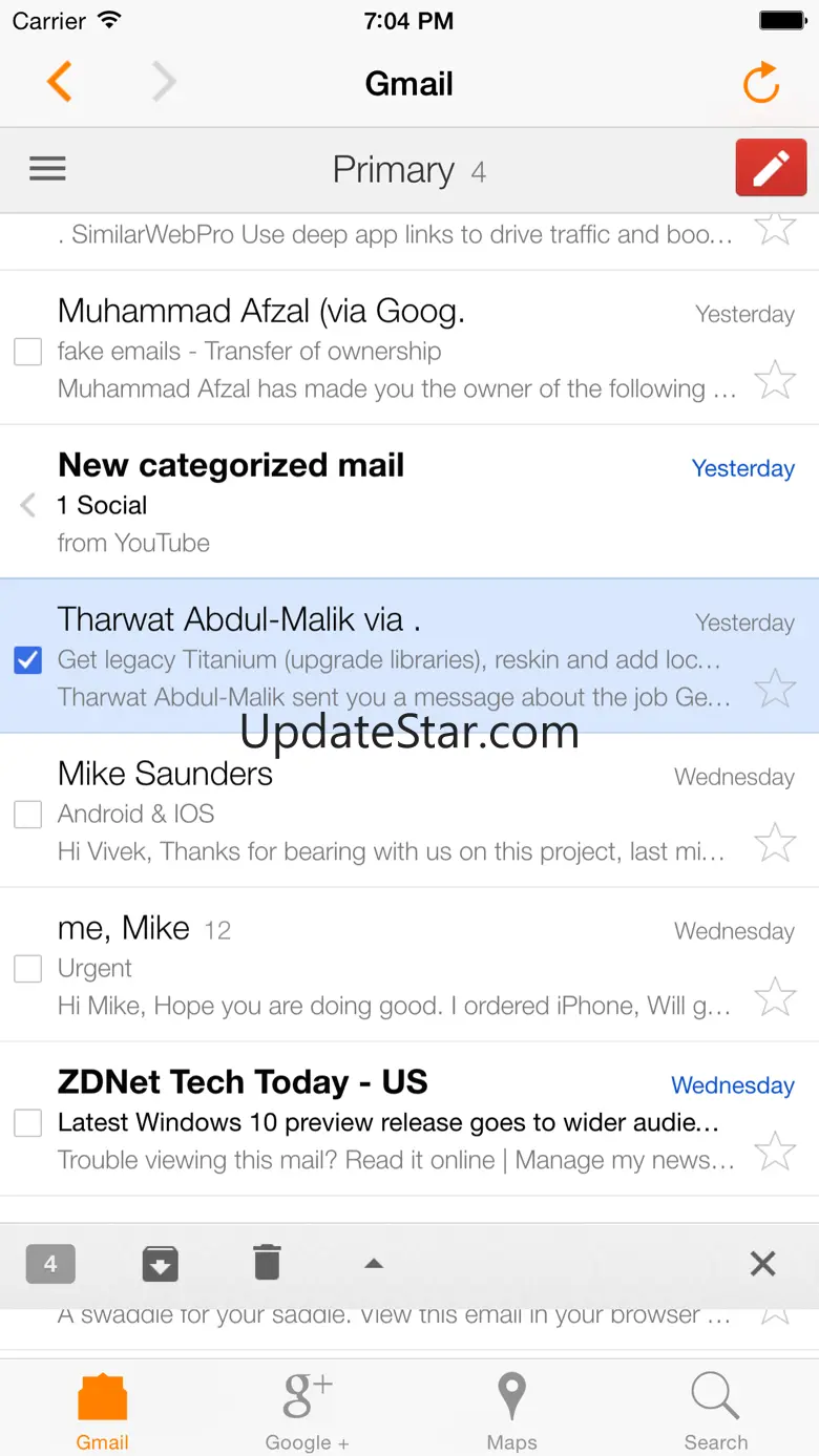 Tabs for Google - Gmail, Google Plus, Maps and Search 1.1