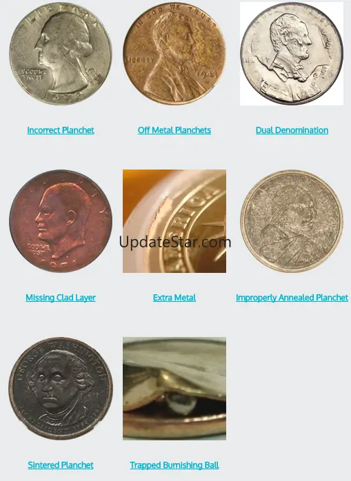 Mint Error Coins - Images - Va 1.0