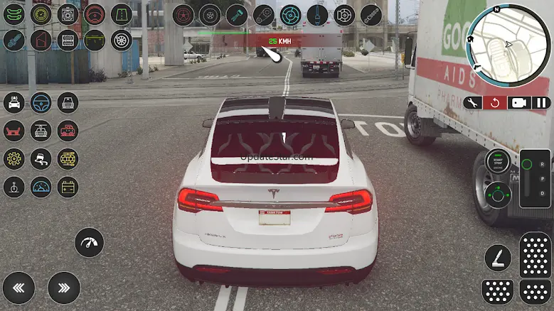 Electric Tesla Model X Driver 0.6