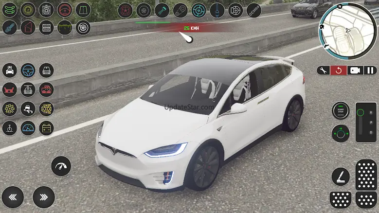 Electric Tesla Model X Driver 0.6