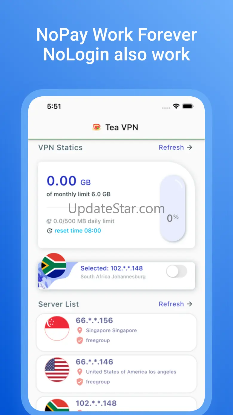 Tea VPN: flutter vpn 2024 plus 1.0.7