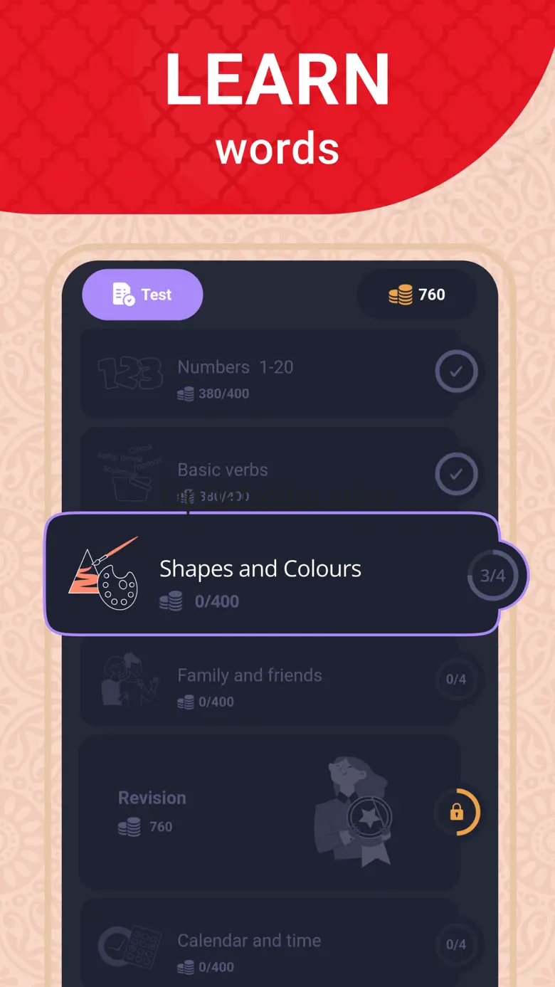 Learn Turkish Words by Levels 1.4.2