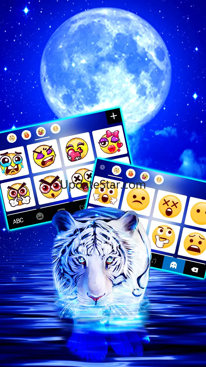 Neon Tiger 2 Keyboard Backgrou 3.0