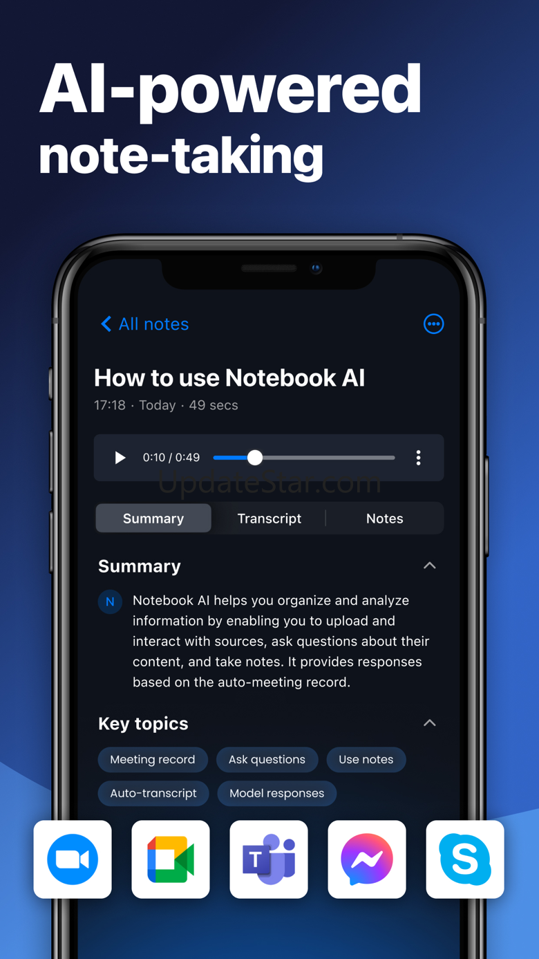 AI Voice Memos, Audio Recorder 1.3