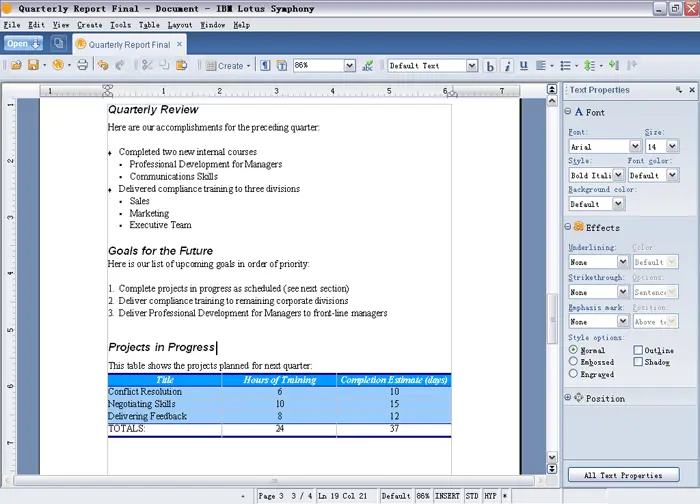 IBM Lotus Symphony 3.1.12011