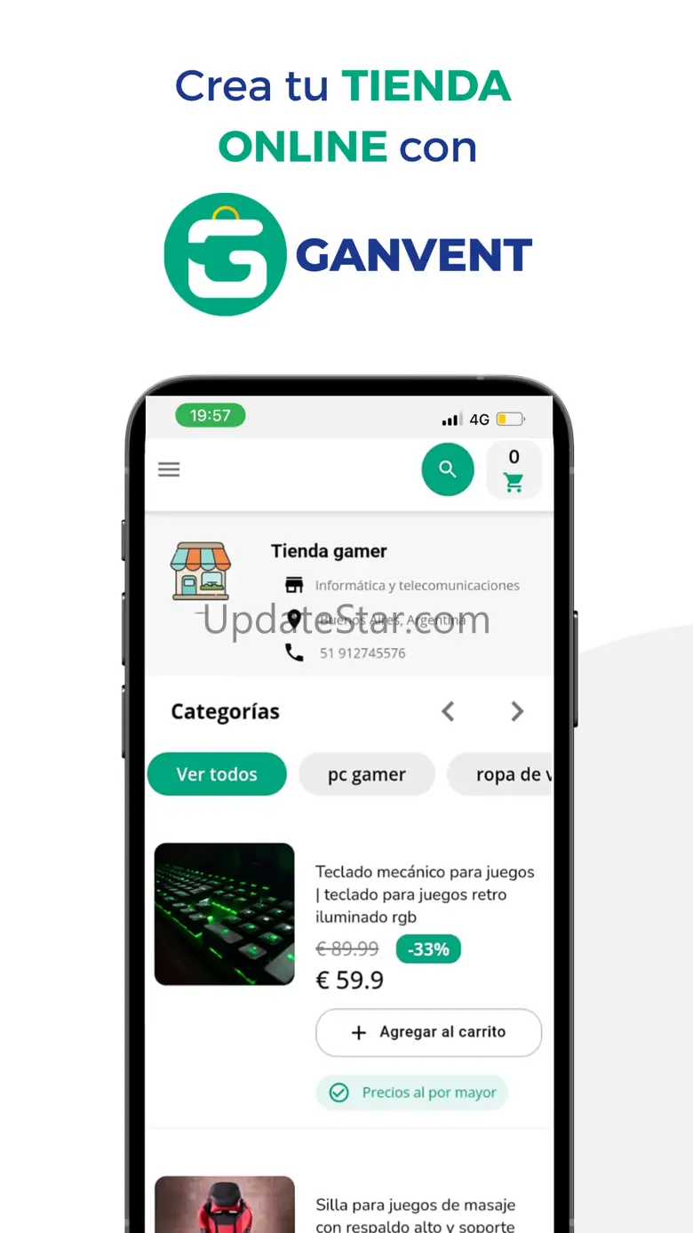 Ganvent: Crea tu tienda online 3.0
