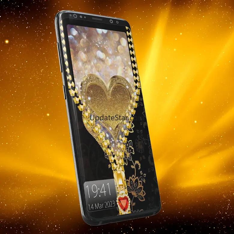 Gold Zipper Lock Screen 19