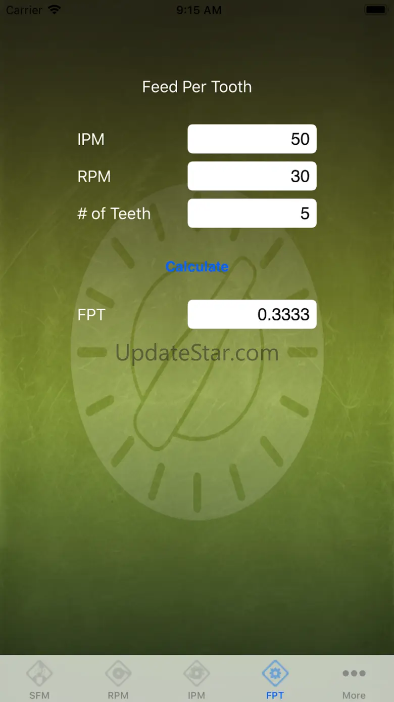 Feed Rate Calculator Lite 1.0.1