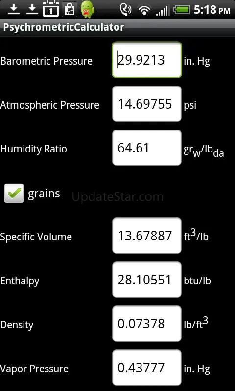 Air Lite Psychrometric Calcs 1.1