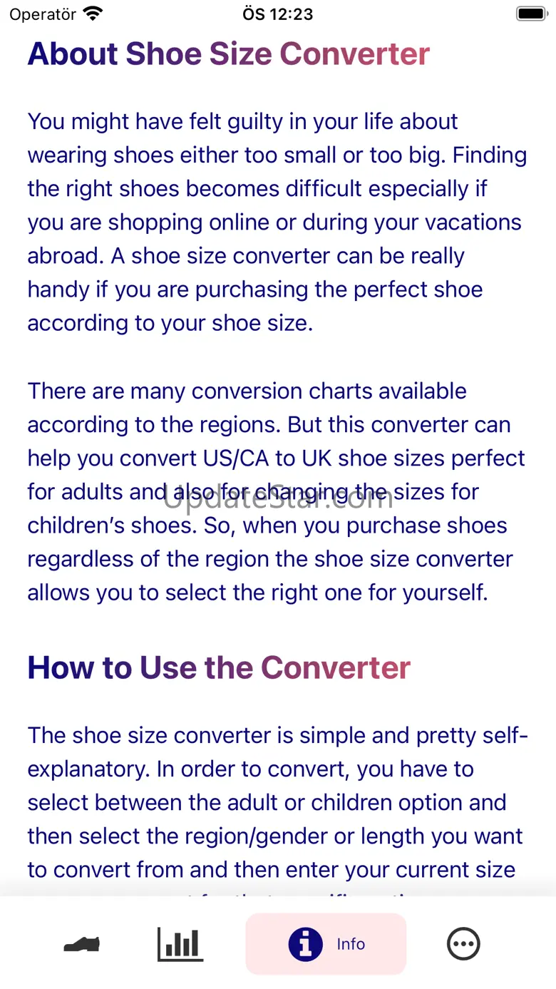 Shoe Size Converter & Chart 1.1