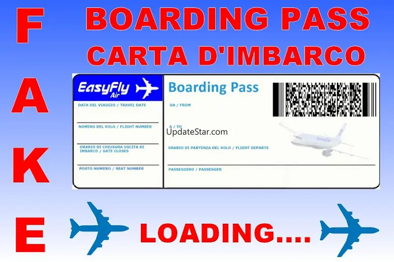 scherzo carta d'imbarco aereo 7.0