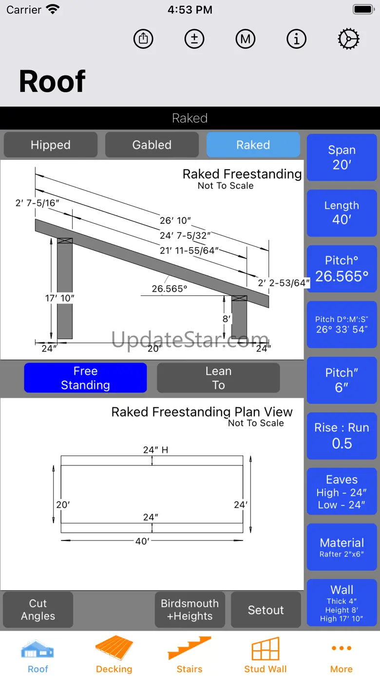 Roof Guide - Carpentry Calc 5.46