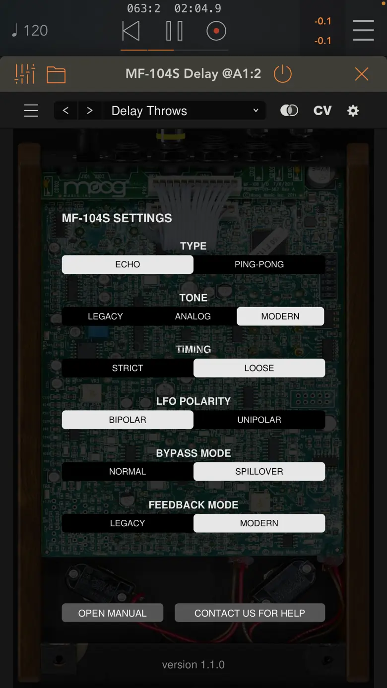 MF-104S Analog Delay 1.3.0