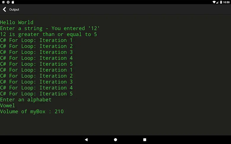 C# Programming Compiler 2.2.1