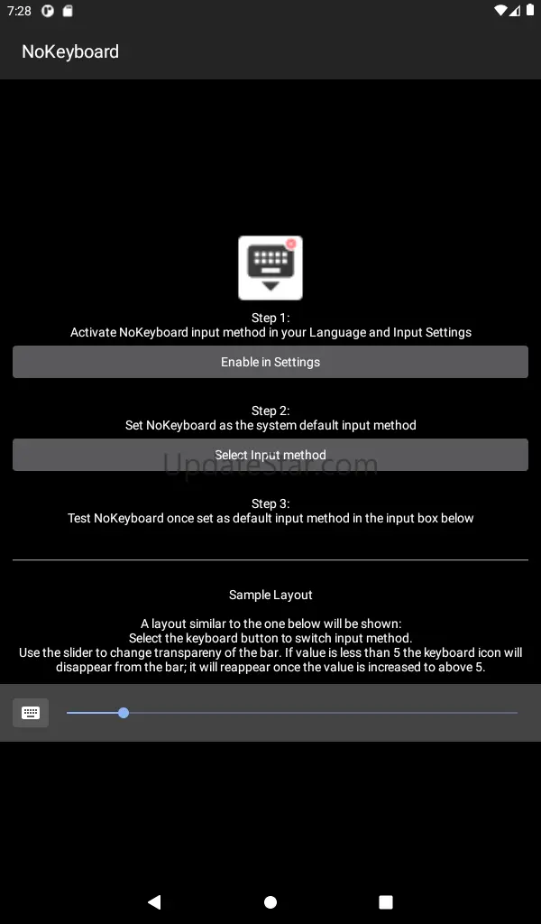 No Keyboard: Hideable keyboard 2.0G8i