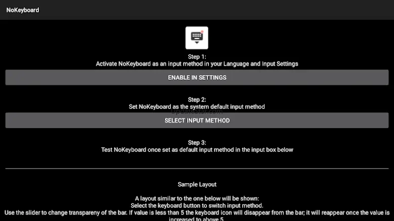 No Keyboard: Hideable keyboard 2.0G8i