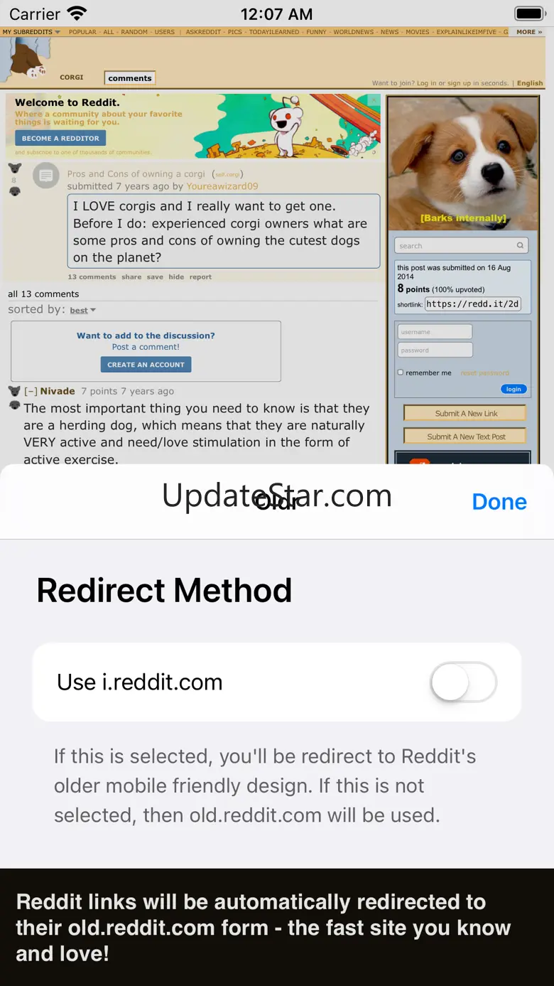 Oldr Redirect for Reddit 1.1