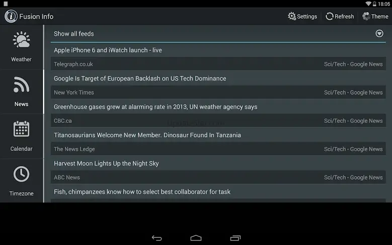 Weather and News Info Widget 1.6.5