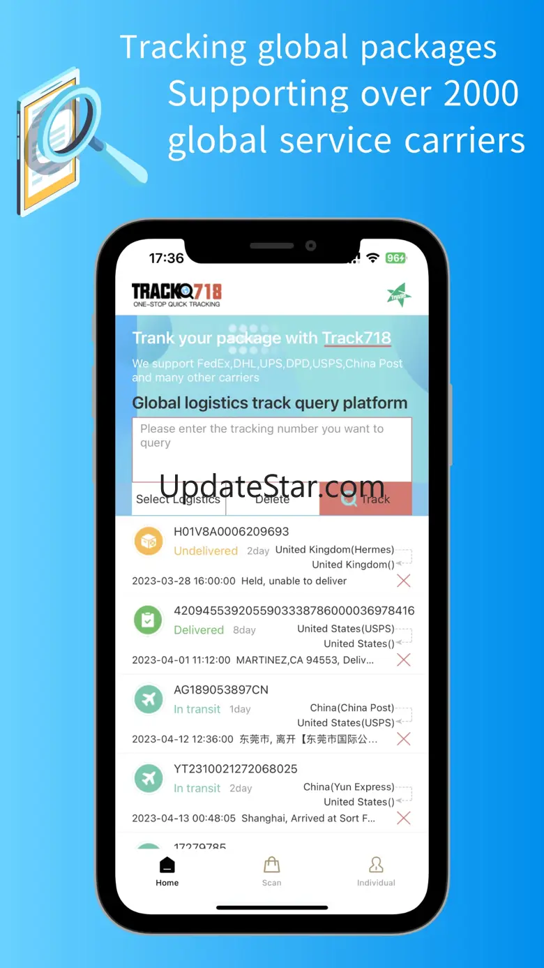 Track718 Logistics track query 1.1.2