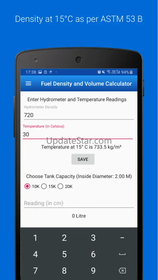 Fuel Density and Volume Calc 5.7.0