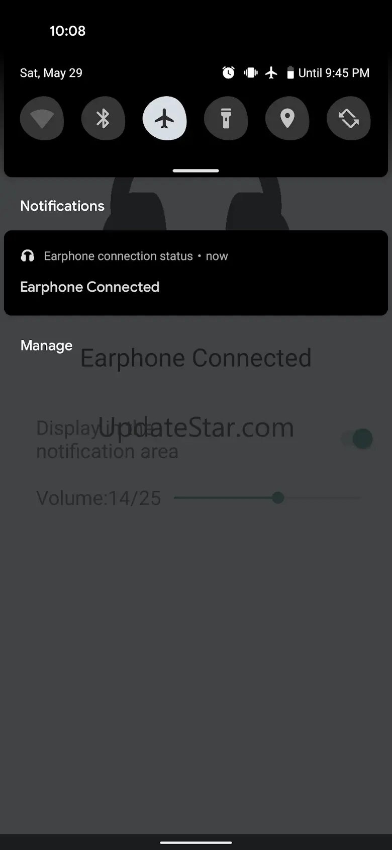 Earphone connection display 1.2.13