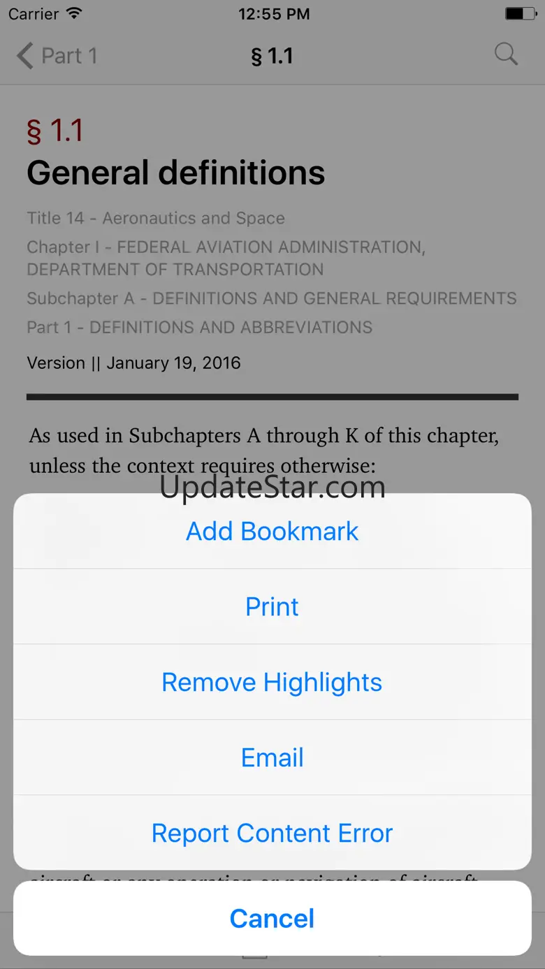 14 CFR by LawStack 8.705.20171010